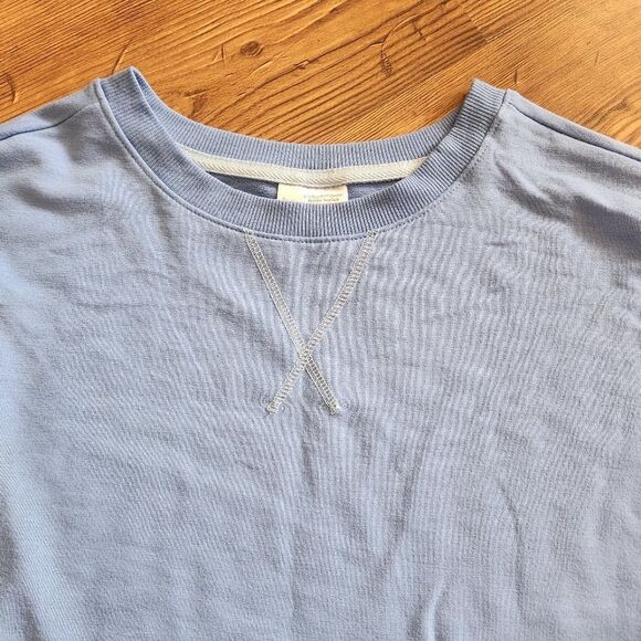 🩵NWT Joyspun Blue French Terry Pajama Sweatshirt Medium - Picture 3 of 9